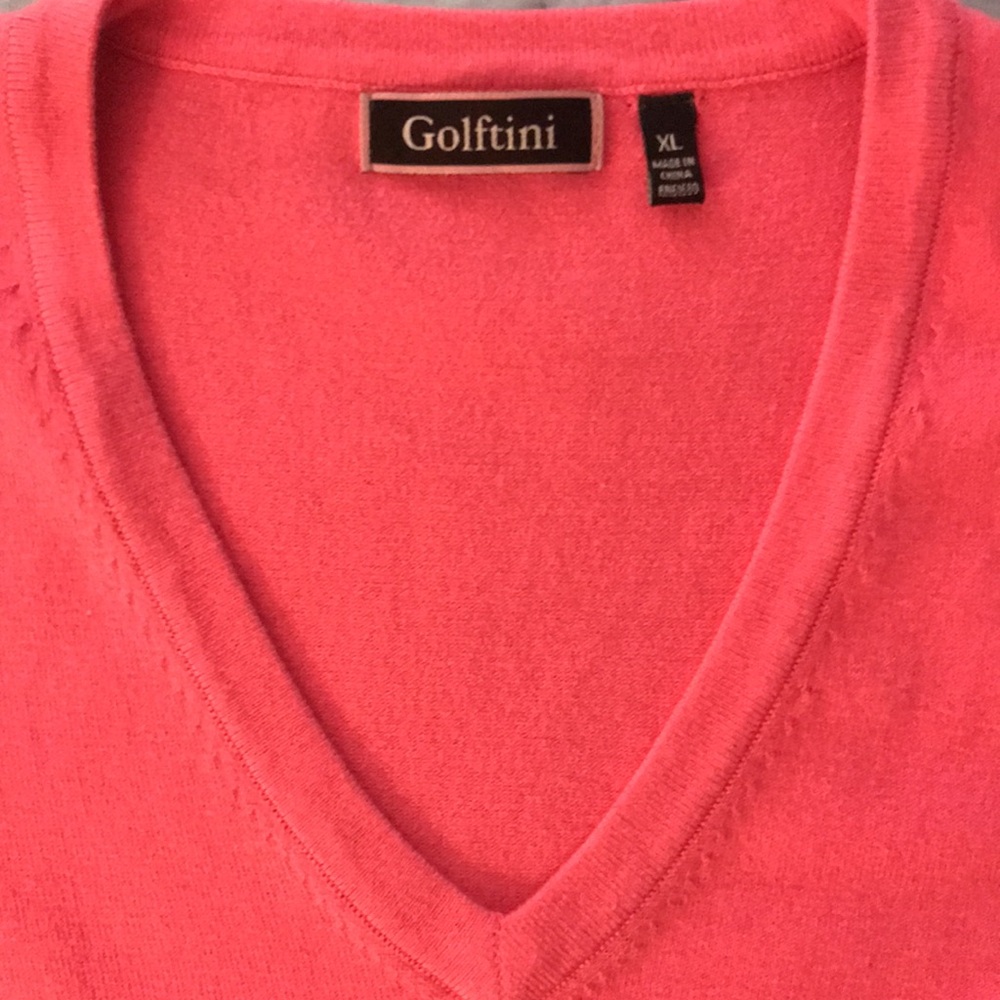Golftini Pink Women's V-Neck Golf Sweater Martini Logo Size XL - Picture 8 of 14